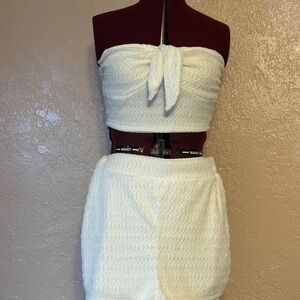 SHEIN White Textured Jumpsuit